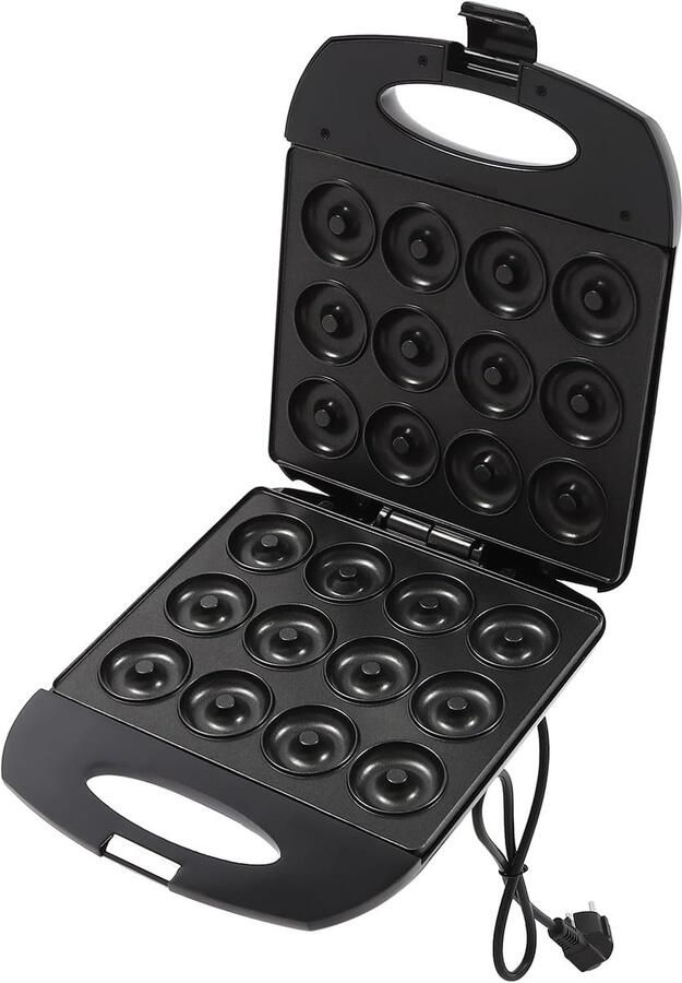 Donutmaker Donuts bakken Snelle lekkernijen 12 gaten bakplaat 35 x 304 x 125 cm Zwart