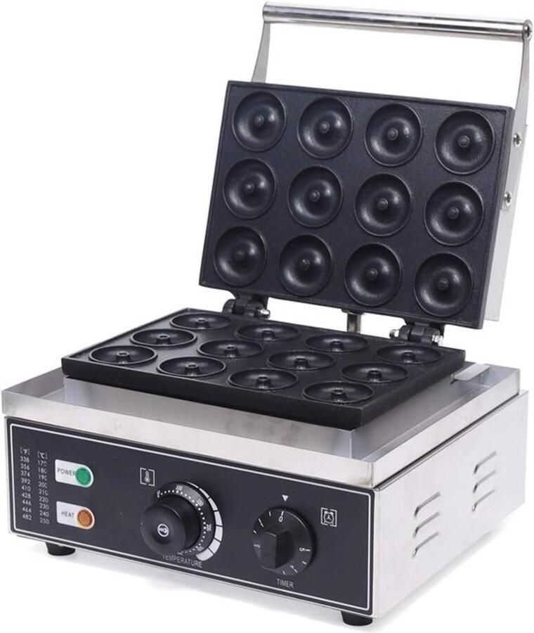 Donutmaker Machine Bakapparaat Muffins Commercieel Gebruik Anti-aanbaklaag 41x26x38 cm Roestvrij staal