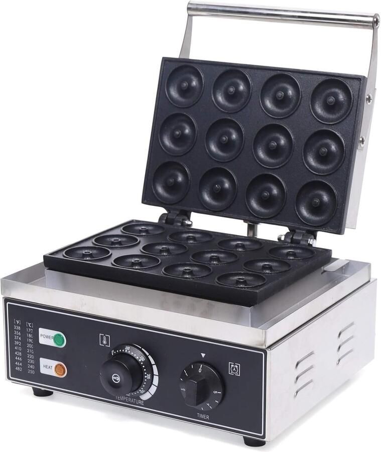 Donutmaker Machine Bakapparaat Muffins Commercieel Gebruik Anti-aanbaklaag 41x26x38 cm Roestvrij staal