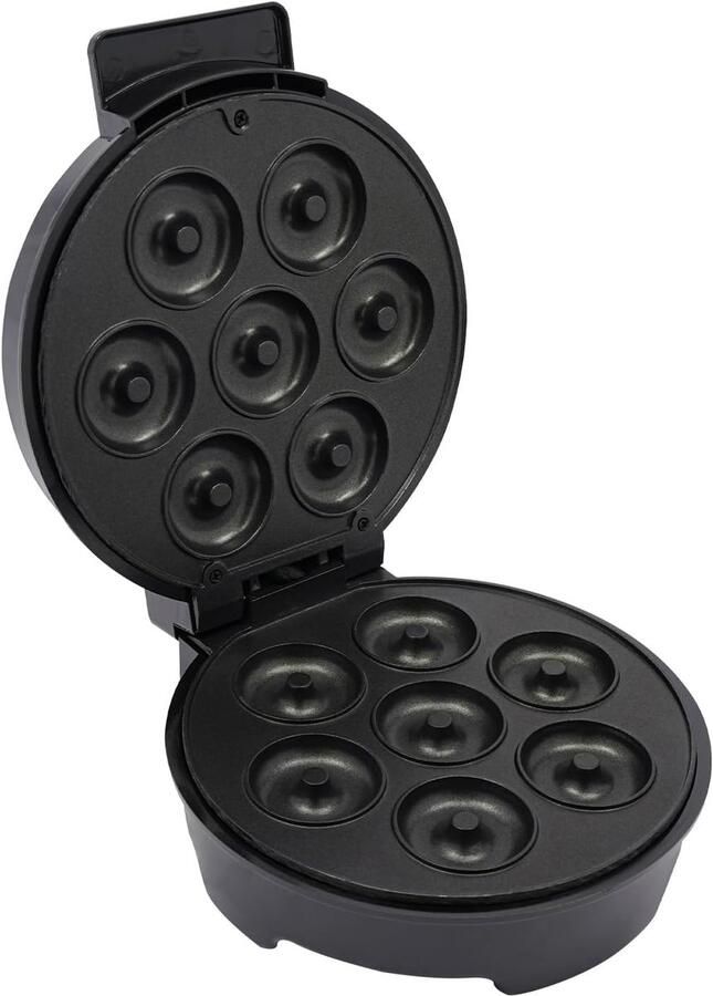 Donutmaker Mini donuts bakken Thuisgebruik keuken Automatische temperatuurregeling 7 gaten Zwart