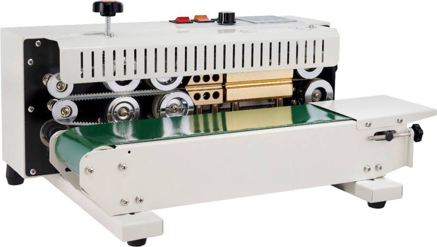Doorloopsealmachine 0 24-0 47 inch sealbreedte horizontale bandsealer met digitale temperatuurregeling koolstofstaal voor 0 02-0 8 mm