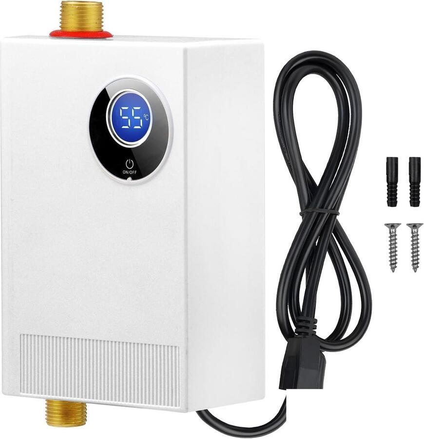 Doorstroomboiler 220V 3000W voor onder de gootsteen draagbare mini-waterverwarmer met digitaal display geschikt voor keukens badkamers campers en andere locaties