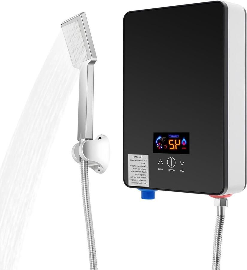 Mini doorstroomboiler Elektrische boiler douche Direct warm water Snelle opwarming 3 sec 6500 W Zwart