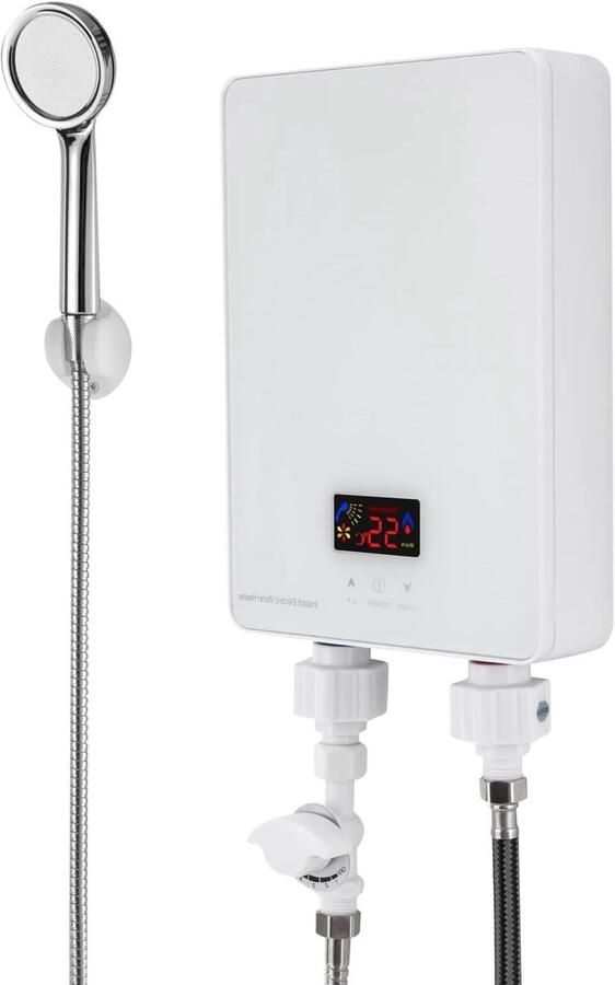 Doorstroomboiler Keuken Elektrische Boiler Direct Warm Water Compact Ontwerp 6000 Watt Zilver