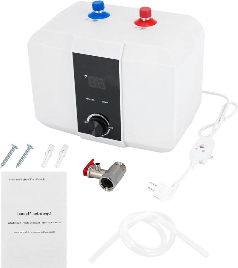 Doorstroomboiler Keuken Elektrische Boiler Snel Warm Water Leveren Compact Formaat 6 Liter Wit