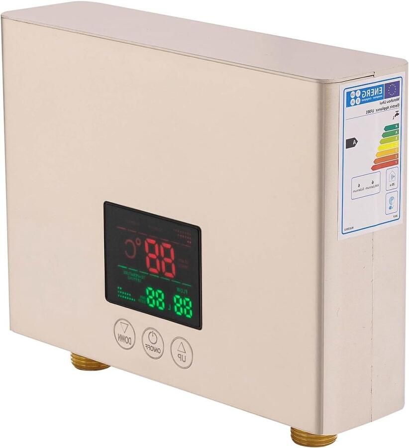 Doorstroomboiler Keukenboiler Klein Direct Warm Water Digitaal Led Display 3000 Watt Wit