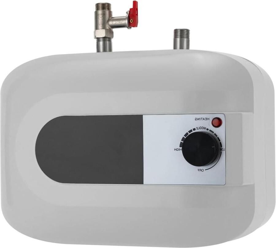 Doorstroomboiler Mini boiler Direct warm water Energiebesparend isolatiemateriaal 6 liter Wit