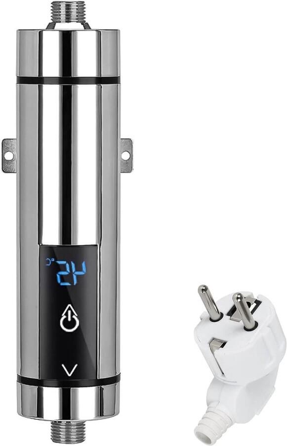 Doorstroomboiler Mini Waterkoker Direct Warm Water Snelle Verwarming 3.5 KW Zilver
