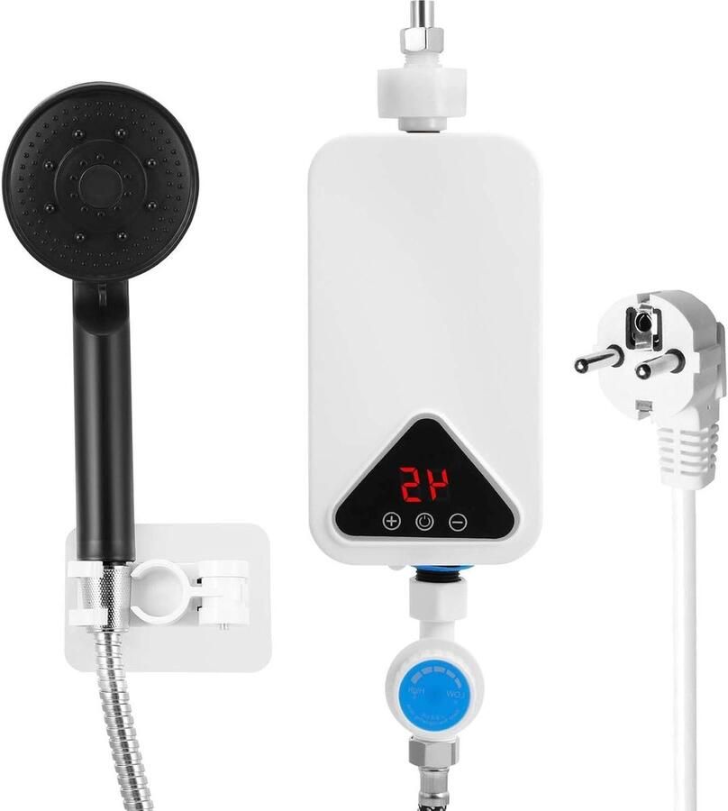 Doorstroomverwarmer Elektrisch Mini Waterkoker Direct Warm Water Instelbare Temperatuur 5500W Wit