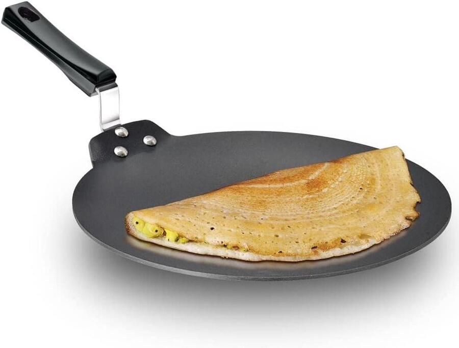 Dosa Tava Koekenpan Indisch Dosa's Bakken Harde geanodiseerde basis 305 cm Zwart