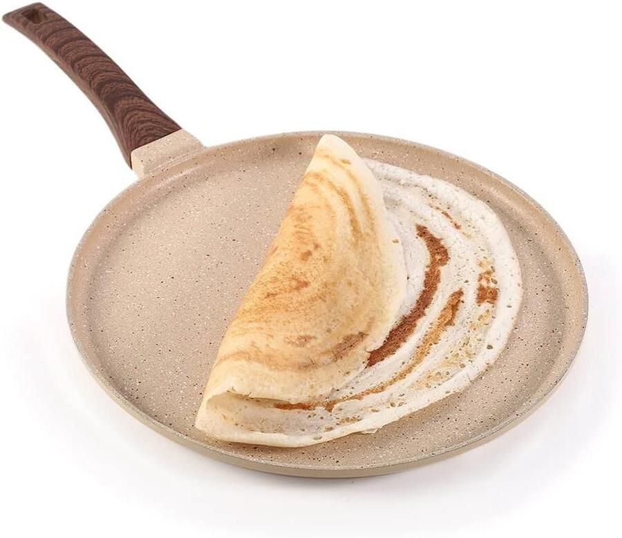 Dosa Tawa Pannenkoekenpan Koekenpan Ontbijt Bereiden Dikke Bodem 28 cm ivoor