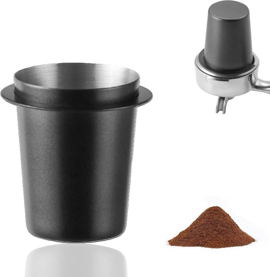 Doseerbeker 58 mm met zeefhouder voor koffie en espresso roestvrij staal DIY accessoires en poedertoevoer voor koffiezetapparaat