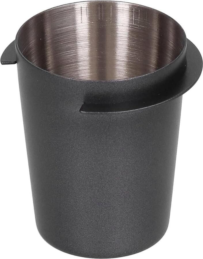 Doseerbeker 58 mm roestvrijstalen koffiedoseerbeker poedertoevoeronderdeel voor 58 mm espressomachine accessoires voor barista's thuis café (zwart)