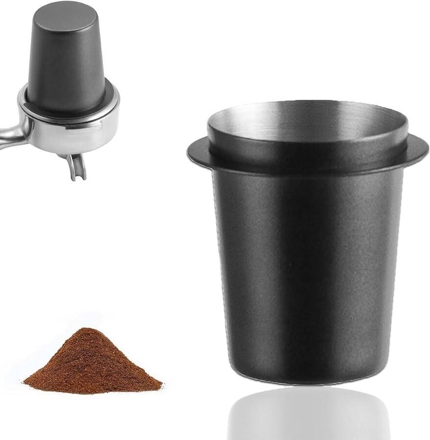 Doseerbeker zeefhouder voor koffie Roestvrijstalen accessoires voor espressomachine poedertoevoer en DIY gereedschap ideaal voor perfecte espresso en koffiezetapparaat gebruik