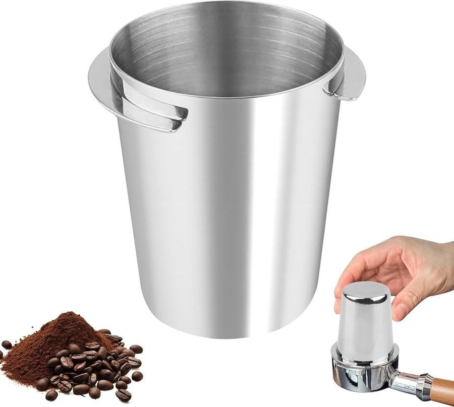 Dosing Cup 58mm van RVS voor Barista Perfect voor Espresso en Koffie Accessoires Ideaal voor Thuis en Cafégebruik