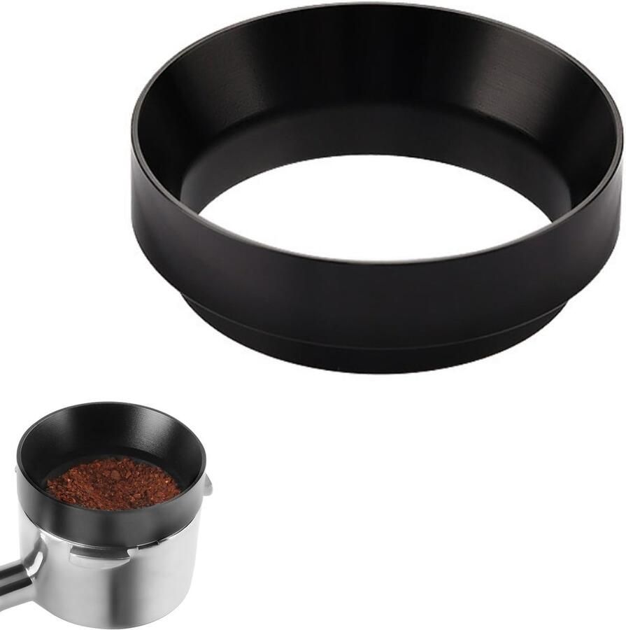 Dosing Ring 51mm voor Espresso Magnetische Koffiefunnel en Filterhouder Accessoires voor Barista Koffiemaker Zwart Perfect voor Nauwkeurige Dosering en Koffie Bereiding