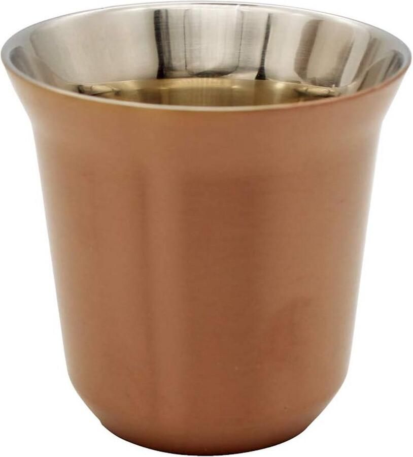 Doublewandige RVS Espresso Kopjes 80ml Thermisch Geïsoleerd