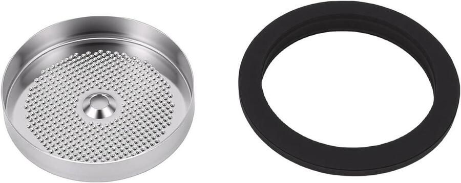 Douchescherm Koffiemachine Filterhouder Pakking Koffie Extraheren Verbeterde Waterstroom 5.05x0.9cm Zilver