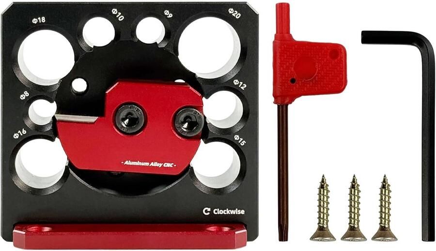 Dowel Maker 8 gaten 8-20 mm Aluminium Dowel Maker Jig Voor zachte en harde houtsoorten m-winkel