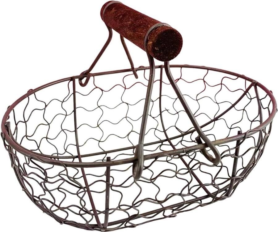 Draad Eiermand Eierhouder Boerderij Verse Eieren Verzamelen Charmante Vintage Stijl 18 x 12 x 12 cm