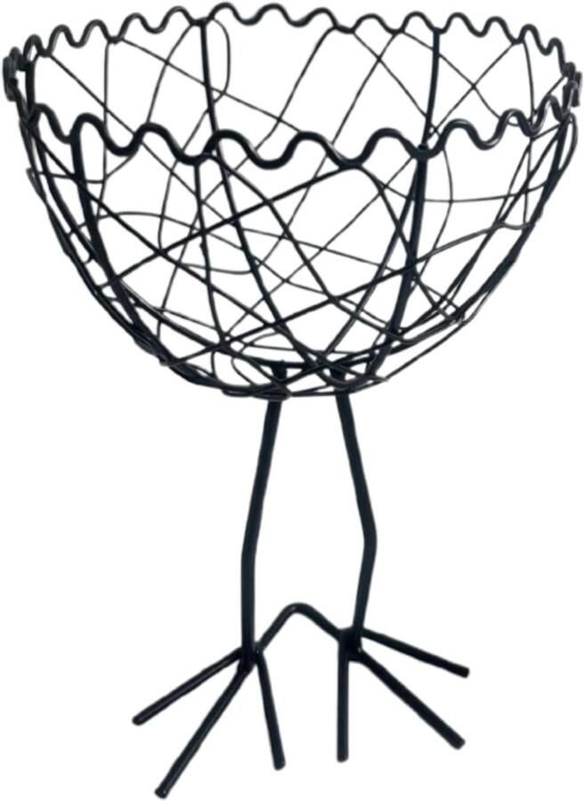 Eiermand Eierhouder Opslag Keuken Decoratie Metalen Draad Design 21.5x15.5x21.5cm Meerkleurig