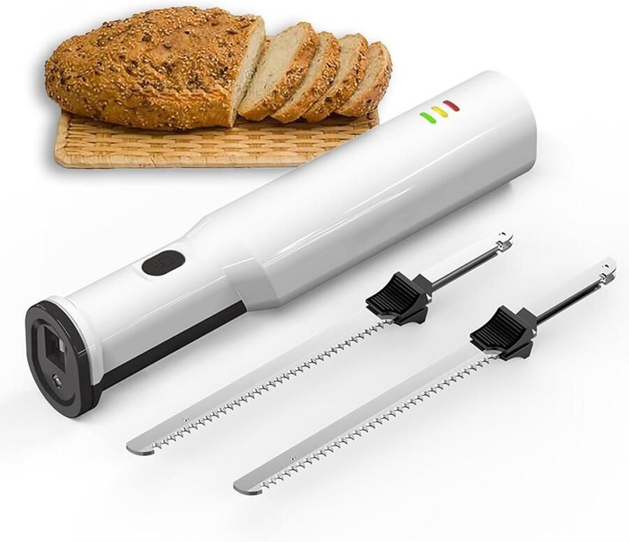 Draadloos Elektrisch Broodmes en Vleesmes met Oplaadbare Batterij