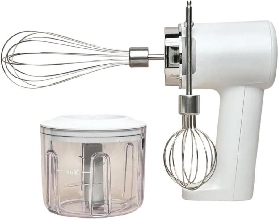 Draadloze 3-in-1 elektrische mixer met hakmolen en 3 snelheden