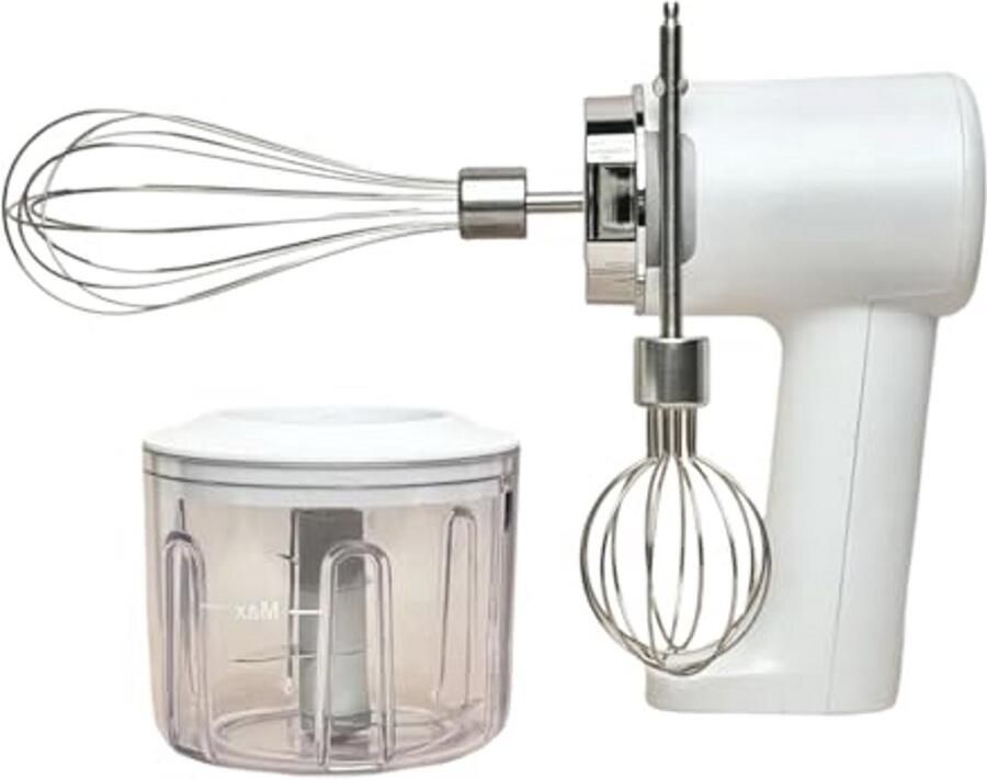 Draadloze 3-in-1 elektrische mixer met hakmolen en 3 snelheden
