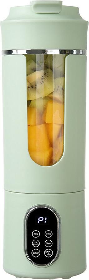 Draadloze Blender Mini Blender Smoothie Maker Draagbare Blender USB Oplaadbare Smoothie Beker 12 Messen 530ML Ice Crusher Groen