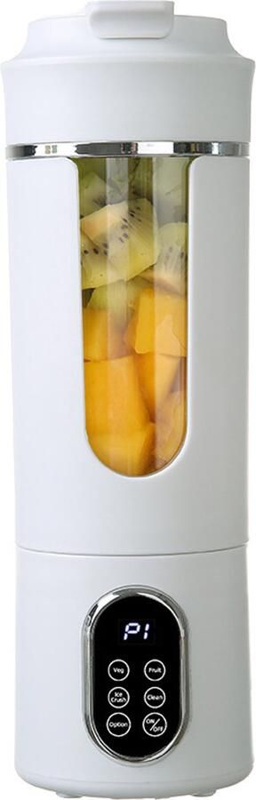Draadloze Blender Mini Blender Smoothie Maker Draagbare Blender USB Oplaadbare Smoothie Beker 530ML 12 RVS Messen Ice Crusher 4 Programma's Wit