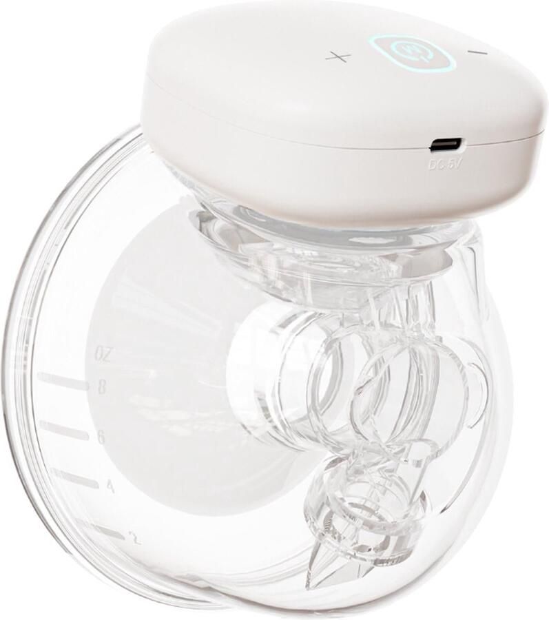 Draadloze Borstkolf Handsfree Kolfapparaat Melk Afkolven Dubbelzijdige Kolf 24mm Flens Wit