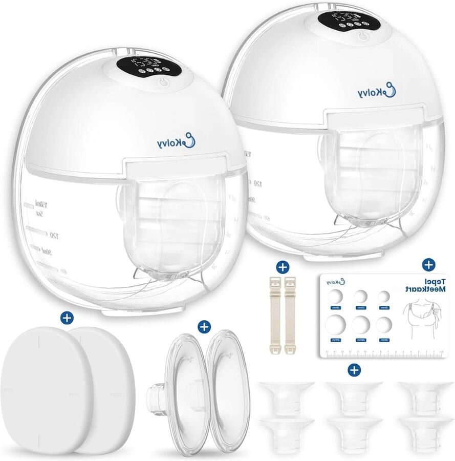 Draadloze Borstkolf Handsfree Kolfset Moedermelk Kolven 4 Modi 12 Niveaus Compact Ontwerp Wit