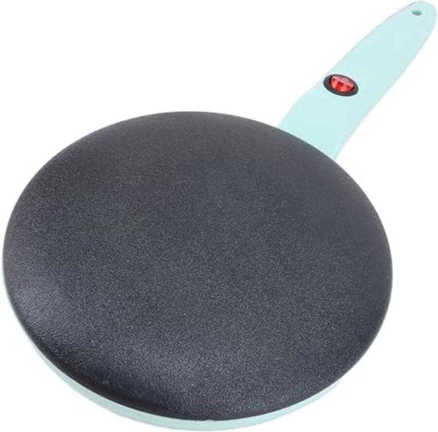 Draadloze Crêpemaker 8 Inch Ronde Elektrische Crêpemaker mogelijke Schoon Te Maken Automatische Temperatuurregeling Anti-aanbakplaat met Bakje Siliconen Spatel en