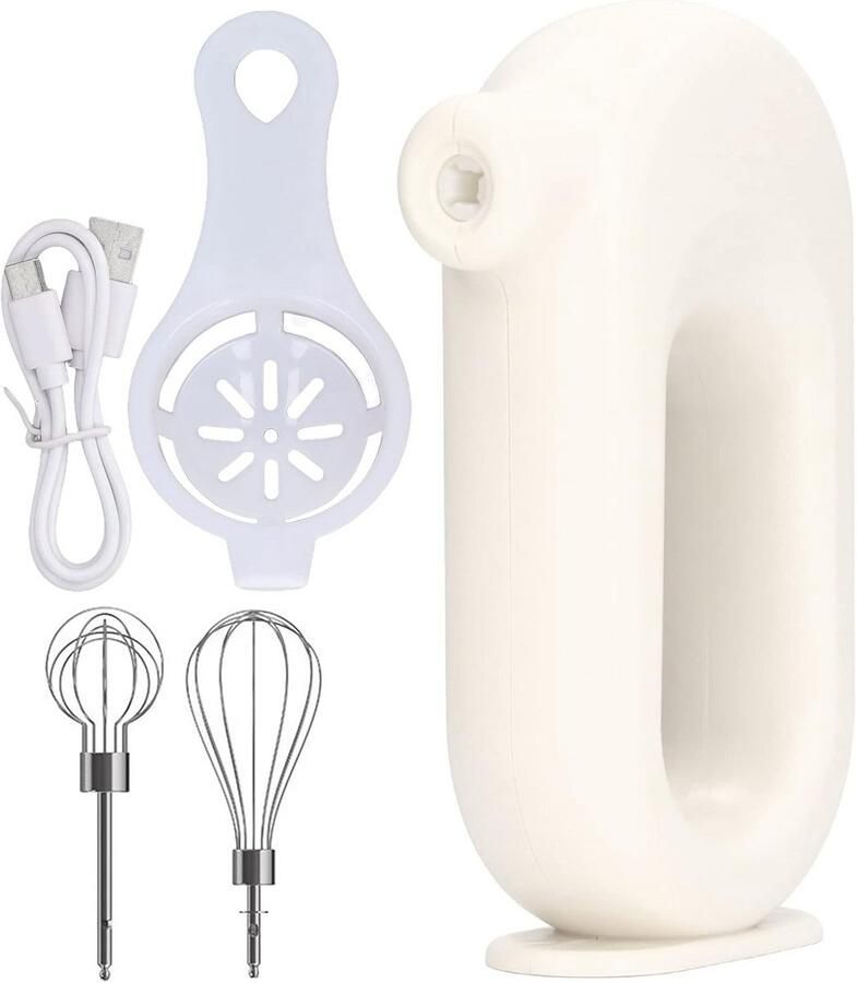Draadloze Elektrische Melkopschuimer USB Oplaadbare Handmixer met 4 Snelheden