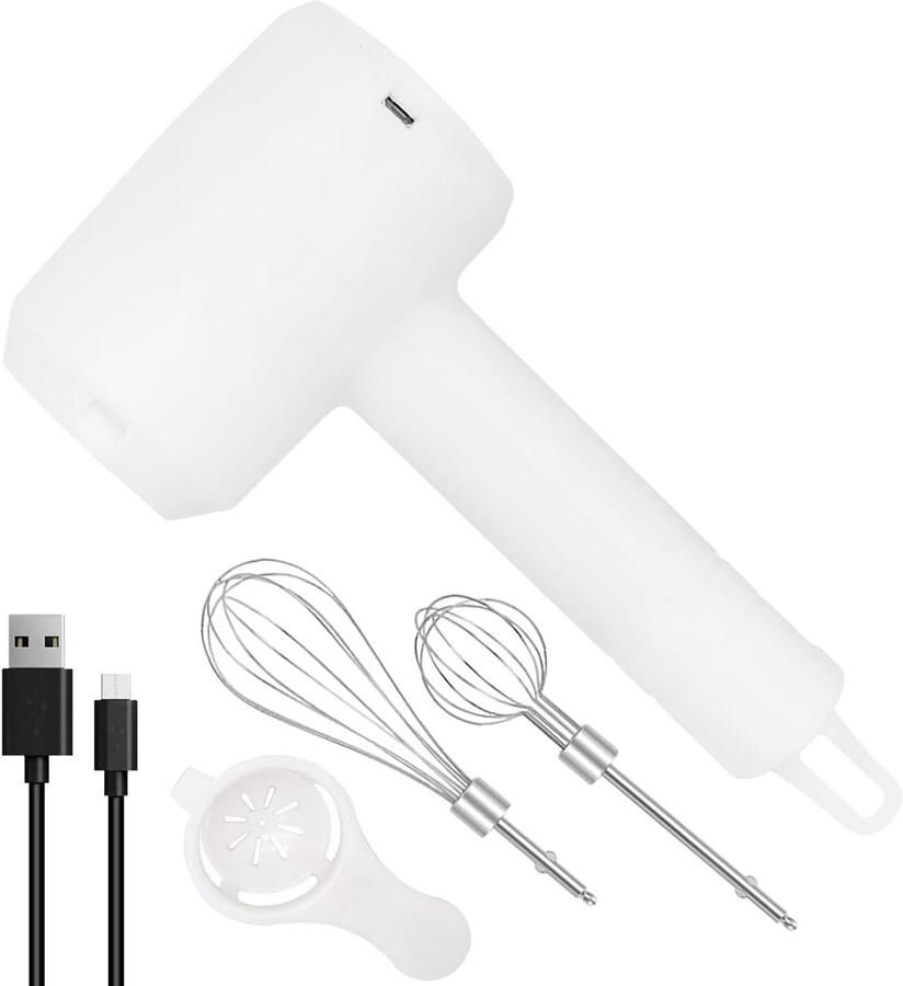 Draadloze Elektrische Mixer met 3 Snelheden en RVS Gardes voor Bakken