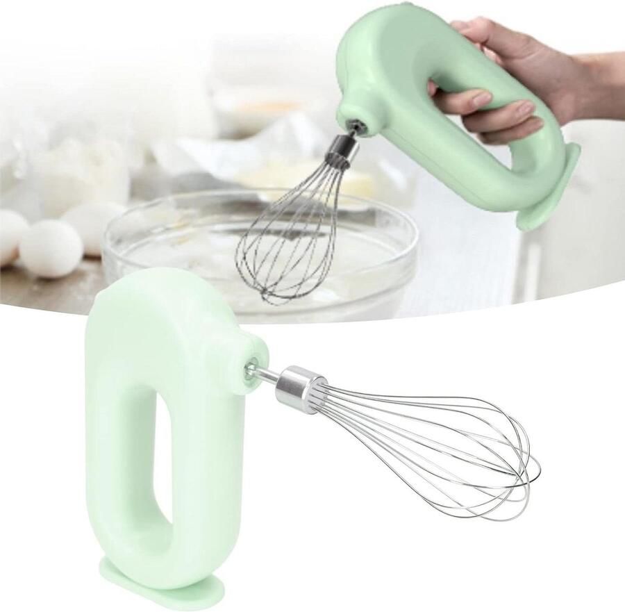 Draadloze Elektrische Mixer Oplaadbare Handmixer Bakken Thuis 4 Snelheden Instelbaar 367 g Groen