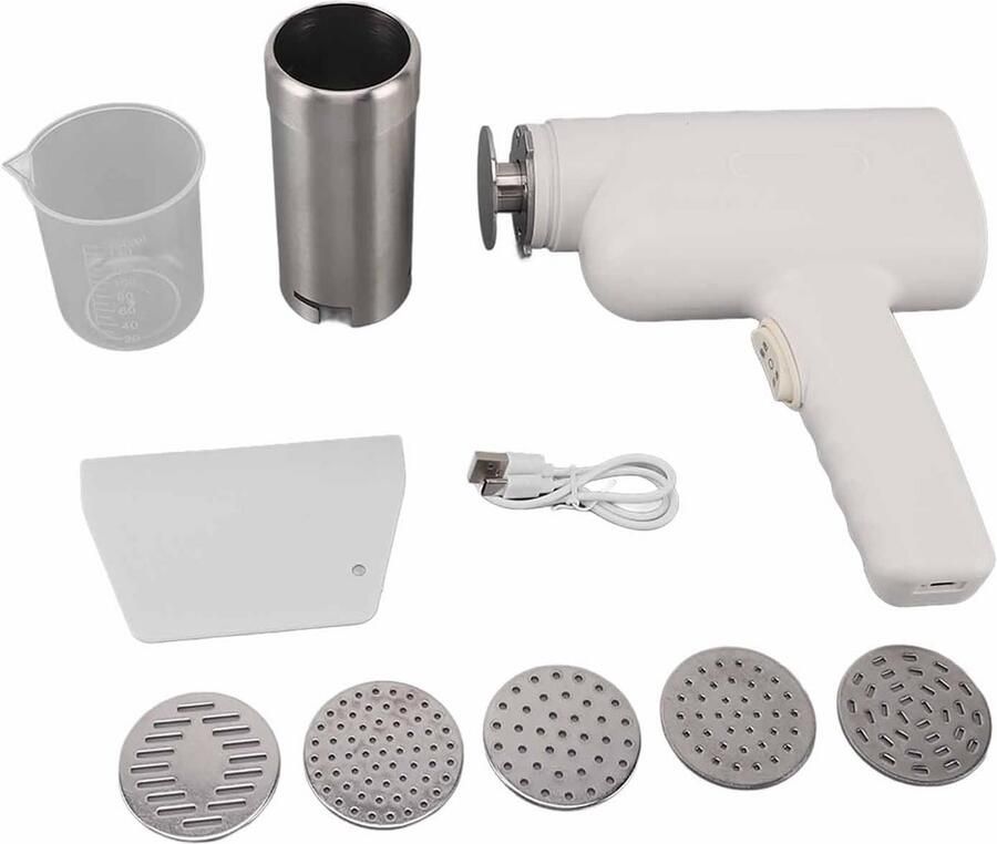 Draadloze Elektrische Pastamachine met 5 Vormen Automatische Noedelpers