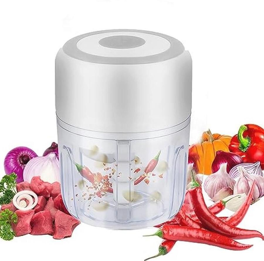 Draadloze Elektrische Voedselhakker 300ml Voor Groenten Vlees Knoflook en Uien