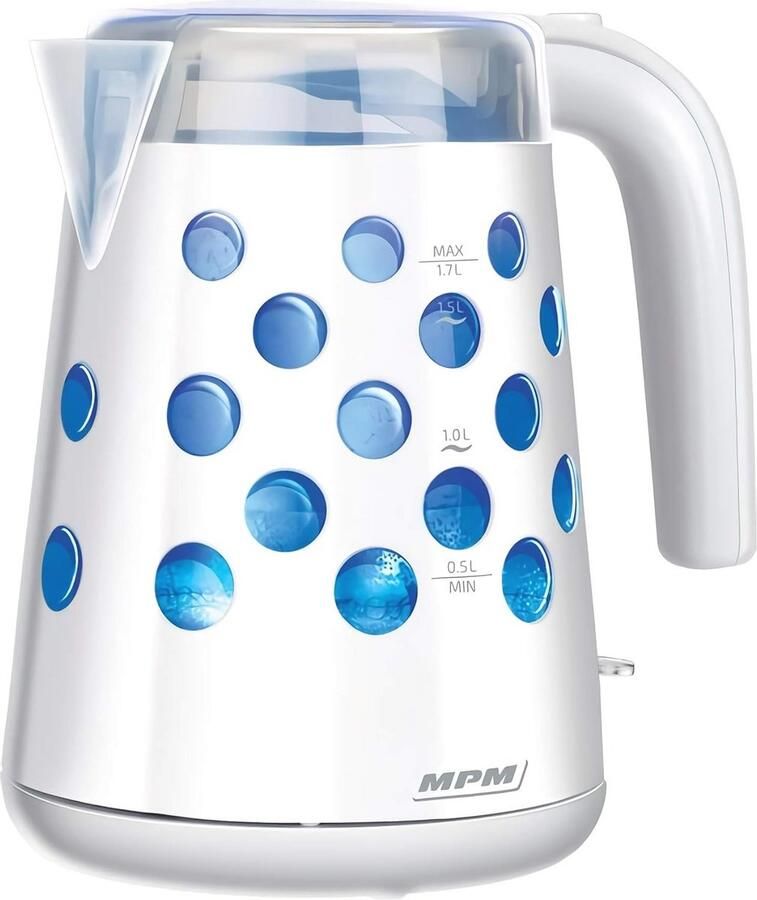 Draadloze Elektrische Waterkoker 1 7 L met Automatische Uitschakeling en Binnenverlichting