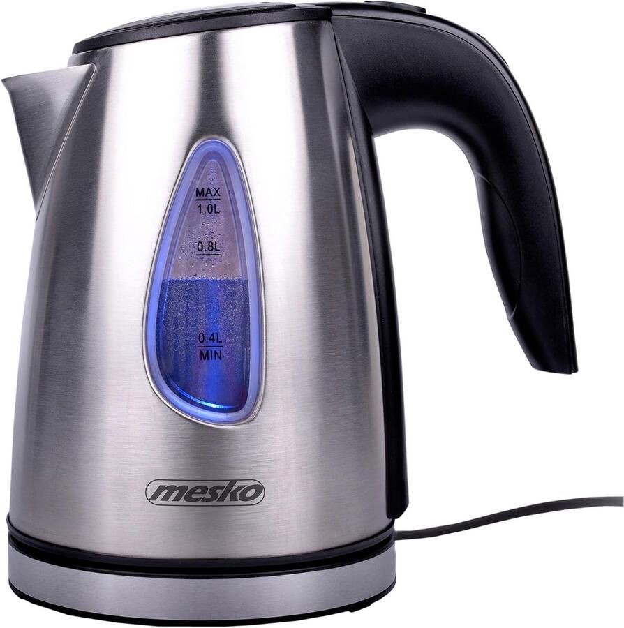 Draadloze Elektrische Waterkoker 1 Liter RVS met Automatische Uitschakeling