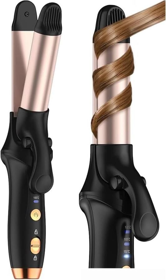Draadloze haar stijltang Reis Stijltang 2-in-1 draadloze stijltang en krultang Mini Stijltang Drie instelbare instellingen USB-oplaadbaar Draagbaar Stijltang Oplaadbaar Snel opwarmen zwart