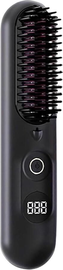 Draadloze haarstijlborstel oplaadbaar via USB Keramische coating 3 temperatuurniveaus Snel opwarmen Elektrische stijlkam geschikt voor vrouwen geschikt voor reizen vakantie
