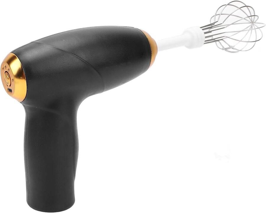 Draadloze Handmixer Elektrische Garde Mengen en Bakken USB Oplaadbaar 17D x 13B x 5H cm Wit
