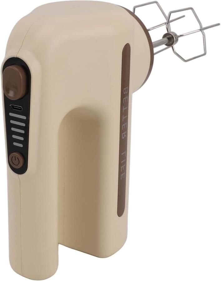 Draadloze Handmixer Elektrische Klopper Bakken en Koken 5 Snelheden Turbo 26 x 19 cm Kaki