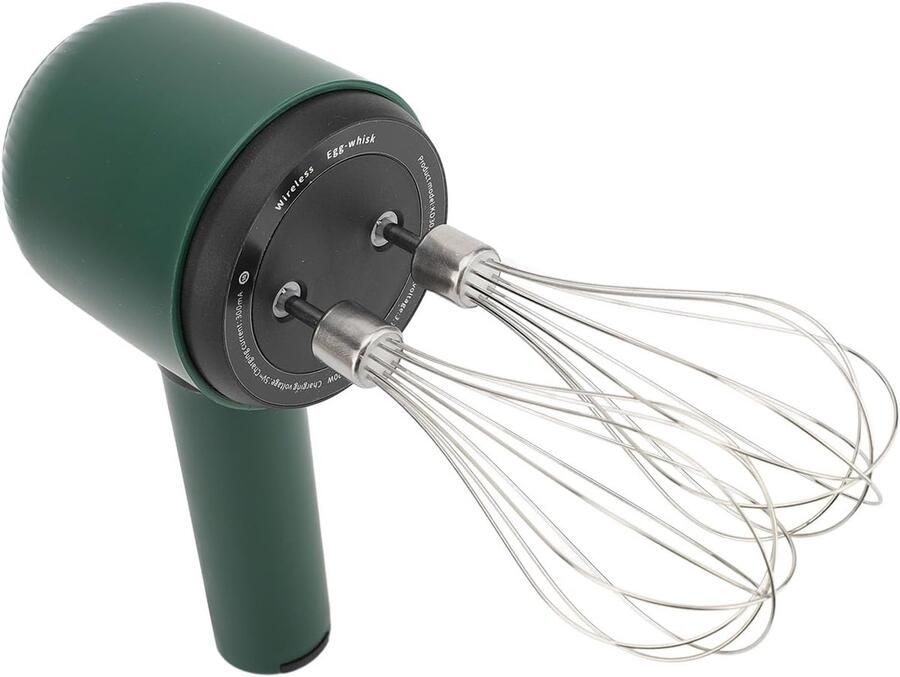 Draadloze Handmixer Elektrische Klopper Bakken en Koken USB Oplaadbaar 21 cm Lengte Wit