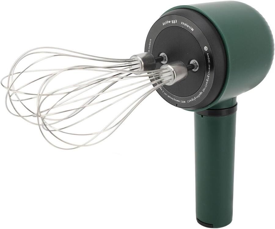 Draadloze Handmixer Elektrische Klopper Bakken en Mixen USB Oplaadbaar Lichtgewicht Wit