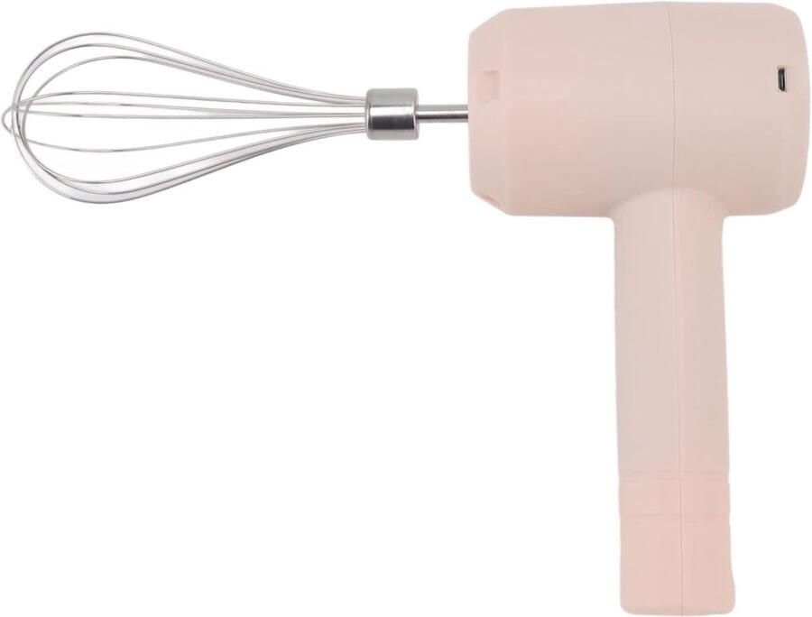 Draadloze Handmixer Elektrische Mixer Bakken en Mixen USB Oplaadbaar 20W Krachtig Lichtroze