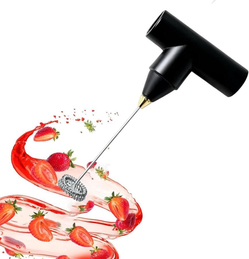 Draadloze Handmixer Keukenmixer Bakken en Koken Multisnelheid Instelbaar 4x6x4 cm Zwart