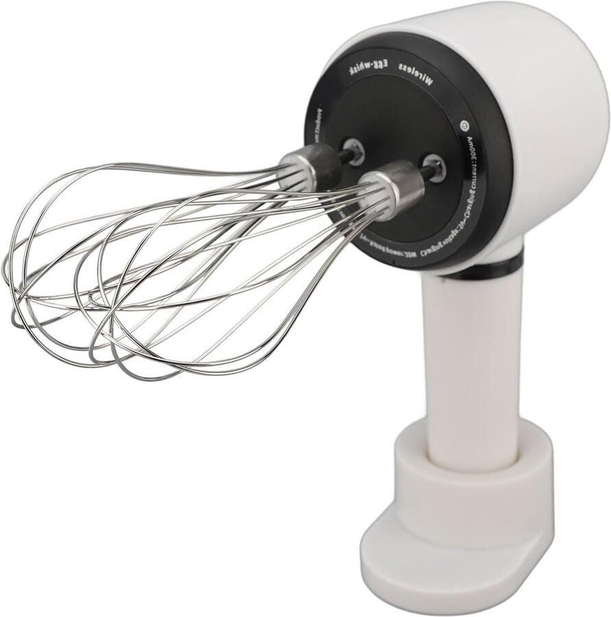 Draadloze Handmixer Oplaadbare Mixer Bakken en Koken Ergonomisch Ontwerp 20D x 10B x 9H cm Wit