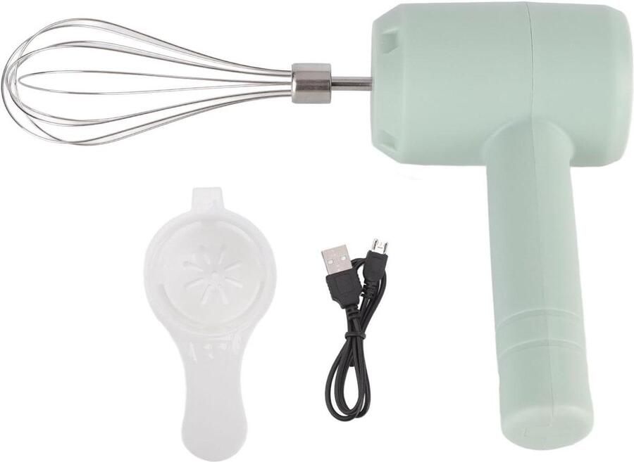 Draadloze Handmixer Keukenmixer Blender Bakken en Mixen Oplaadbaar via USB 21 x 10 x 8 cm